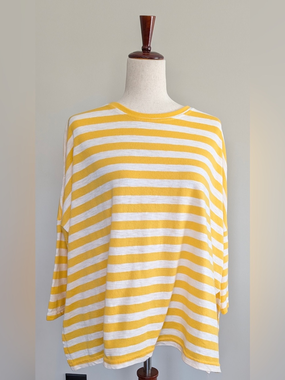 MERSEA Women’s Catalina Striped Tee Yellow White Stripes One Size